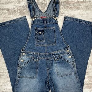 Vintage Unionbay Woman’s Denim Overalls Blue Jean Bibs Wide Leg Y2K Small